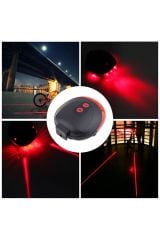 Xbyc 9685 Bisiklet Arka Lazerli Stop Lamba Led Lazer Işıklı