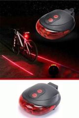 Bisiklet Arka Stop Lambası Lazer Şeritli Led Işık