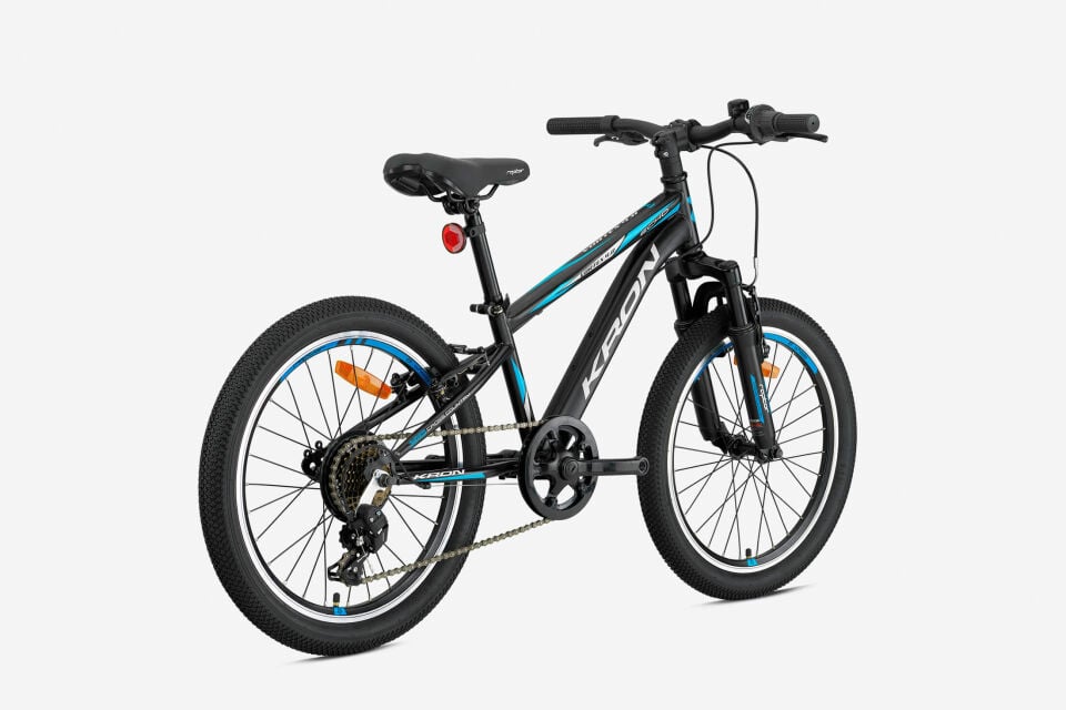 KRON VORTEX 4.0 20 JANT MTB 11 7 VİTES V FREN MAT SİYAH GRİ MAVİ