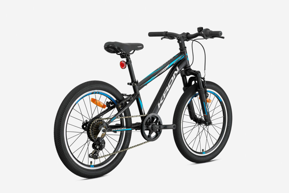 KRON VORTEX 4.0 20 JANT MTB 11 7 VİTES V FREN MAT SİYAH GRİ MAVİ