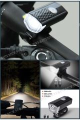 Usb Sarjlı 300 Lümen 800mah 3 Modlu Su Geçirmez Bisiklet Scooter Ön Far Işık Lamba