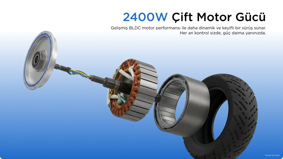 Onvo MX-03 2400W (1200X2) Elektrikli Scooter / MX2026 Serisi
