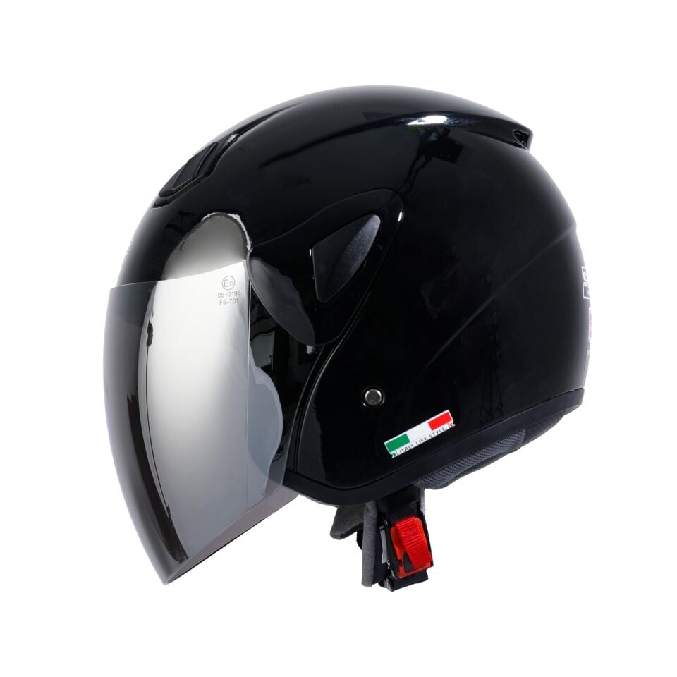SWAY 733 Kask Siyah Yarım Kask XS Beden