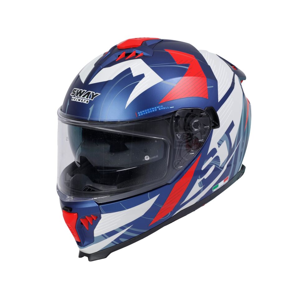 SWAY SW 865 ST Blue Red Full Face Kask XL Beden