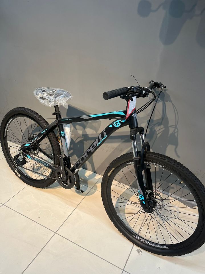 Corelli Snoop 4.1 - 18'' (L) Kadro - 27.5 Jant - Dağ Bisikleti - Siyah - Turkuaz / Gri