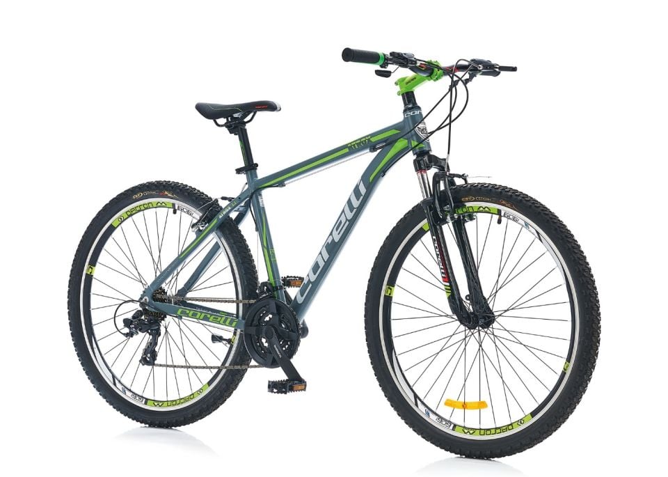 Corelli Atrox 1.1 - 18'' Kadro - 27.5 Jant - Dağ Bisikleti - Baz Gri - Yeşil