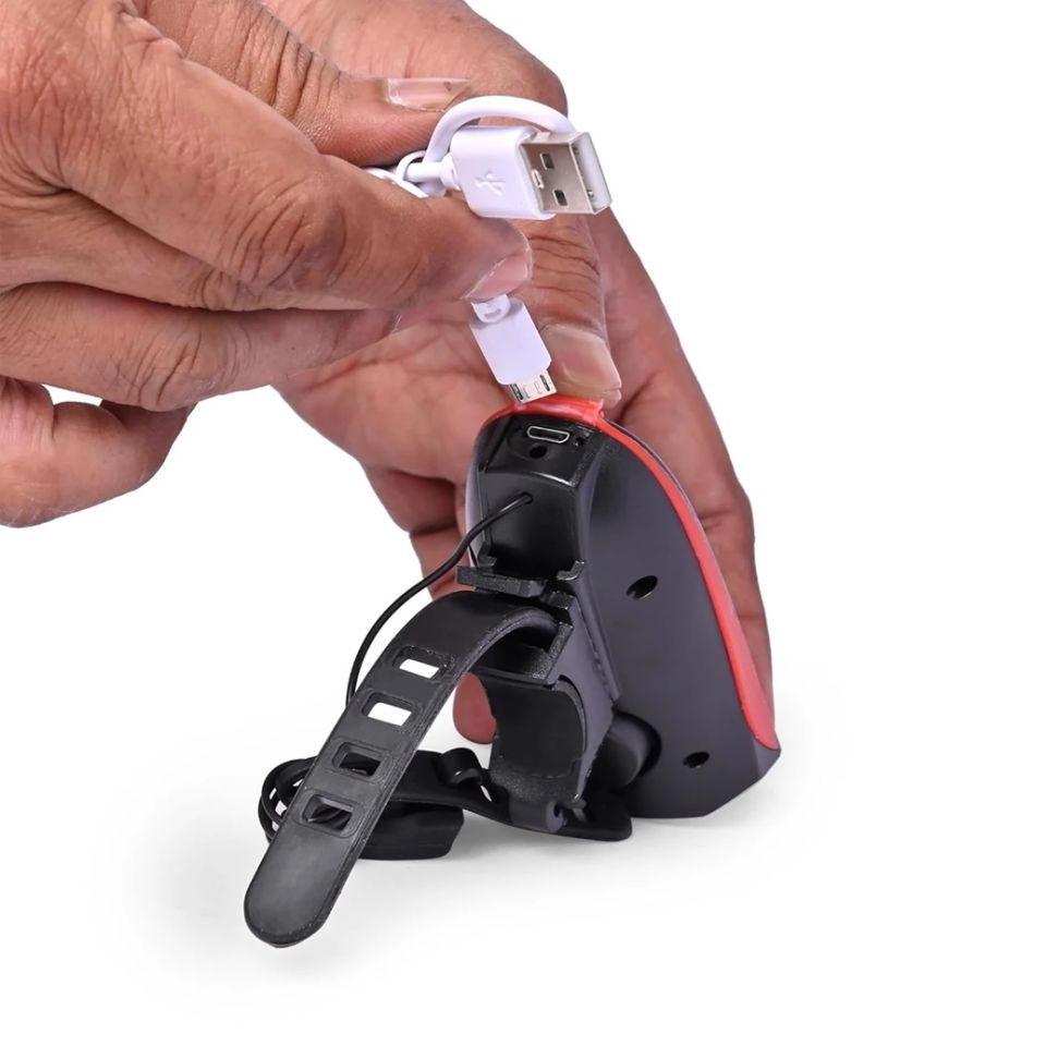 Bisiklet Korna Işık 3 Mod 140 Desibel 250 Lümen 1200Mah Bisiklet Işığı Bisiklet Kornası 2in1