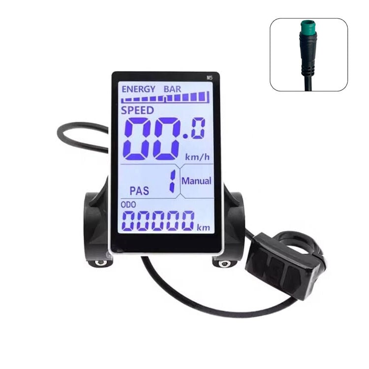 E-Bike Ekran -HK-M5.48V, Ekran, 5 Pin, Renkli, RKS Uyumlu