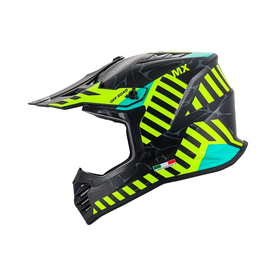 Sway FS-618 Alert Full Face Kask Mat Siyah-Sarı XL Beden (53-54cm)