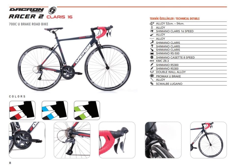CORELLİ DACRON RACER 2 CLARİS 16 700C YOL / YARIŞ BİSİKLETİ