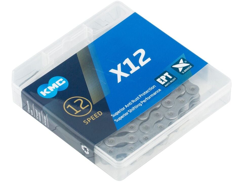 Kmc Zincir X12 12 Vites X-Bridge/EPT Anti-Pas 126 Bakla Silver