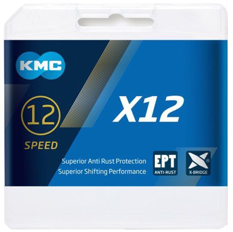 Kmc Zincir X12 12 Vites X-Bridge/EPT Anti-Pas 126 Bakla Silver