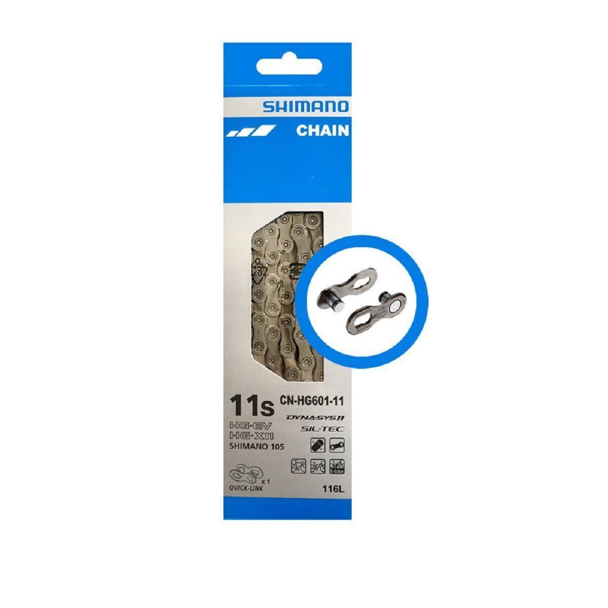 SHIMANO Zincir CN-HG601-11 HG-X11 E-BIKE RATED 116 bakla QUICK-LINK