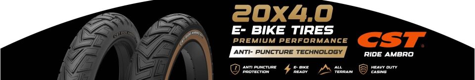 Cst RIDE AMBRO 20x4.0 Telli Dış Lastik Seti 1.5mm Zırhlı Siyah Yanak (2 Dış + 2 İç lastik)