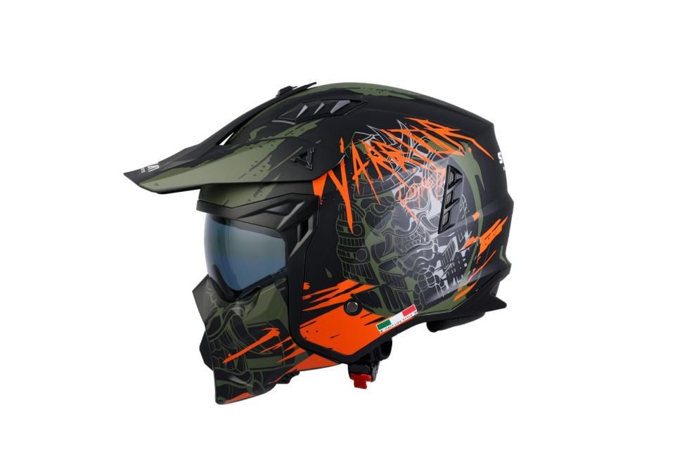 SWAY SW X1-X SEUL WARRIOR Matt Black Army Orange Modüler Kask
