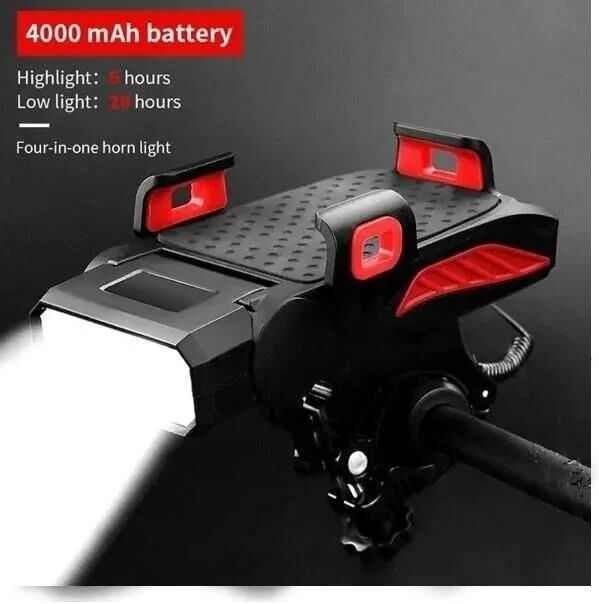 Forte GT XBYC 6139-1 500 Lümen Ön Işık Korna Telefon Tutucu Powerbank