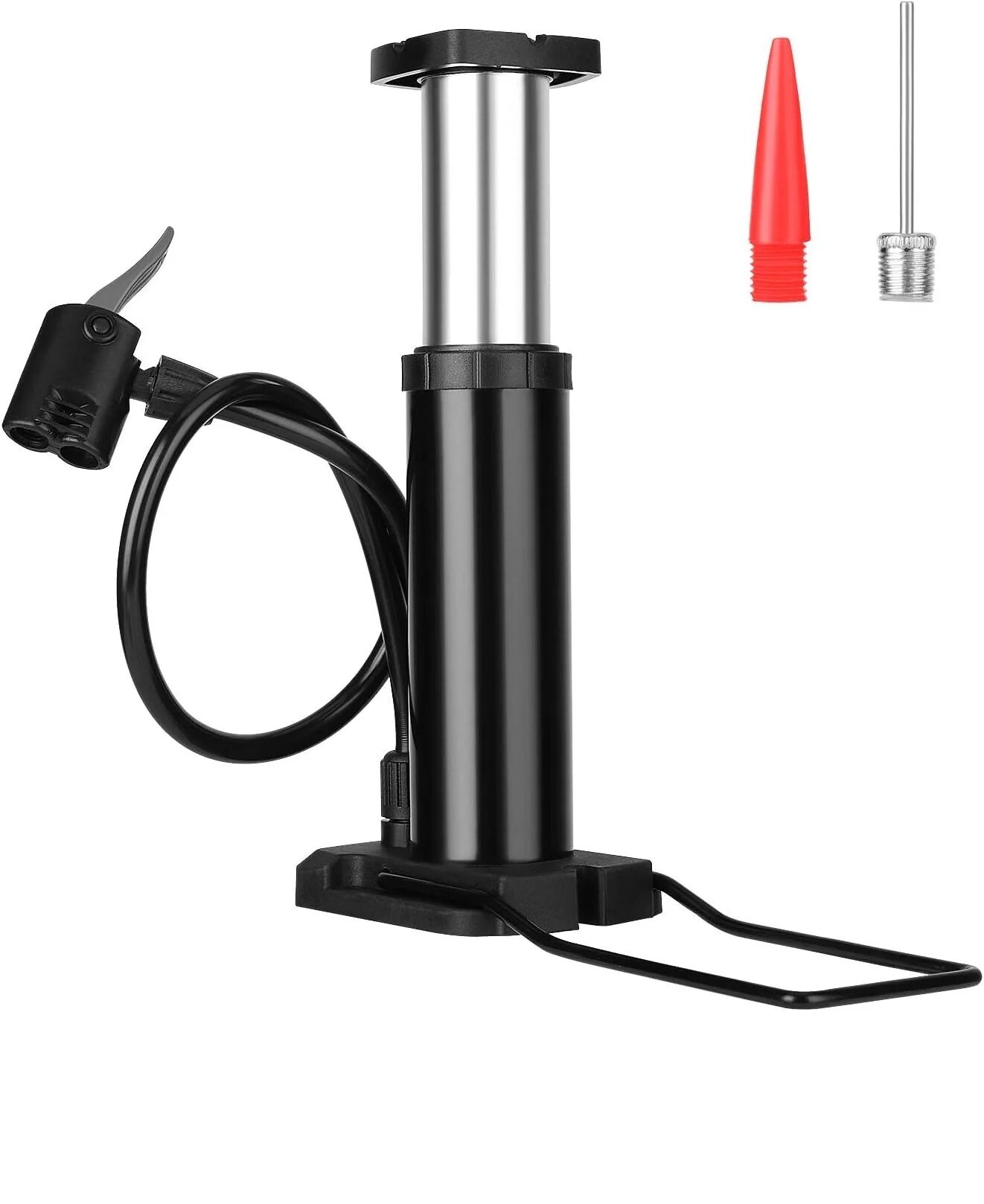 Bisiklet Pompası Bisiklet El Hava Pompası Lastik Pompa Motosiklet Araba ATV Çift Başlıklı +Top