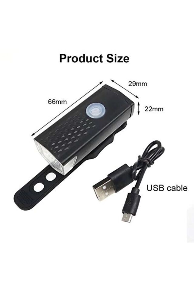 Su Geçirmez Usb Şarj Led Bisiklet Scooter Ön Far Lamba Işık Bisiklet Far