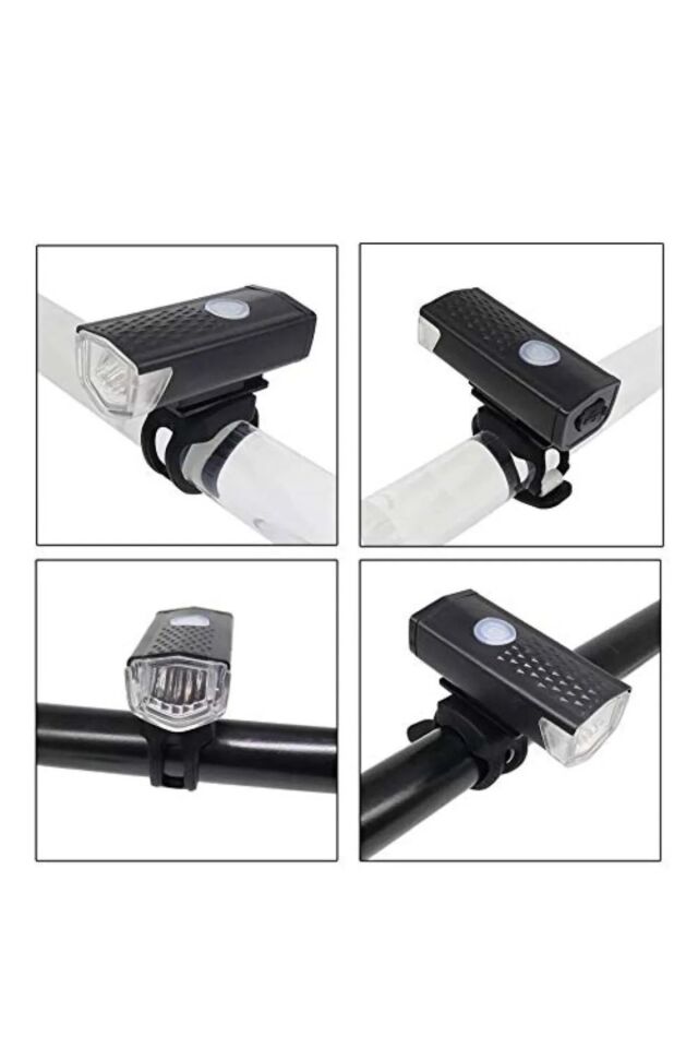 Su Geçirmez Usb Şarj Led Bisiklet Scooter Ön Far Lamba Işık Bisiklet Far