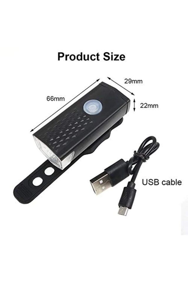 Su Geçirmez Usb Şarj Led Bisiklet Scooter Ön Far Lamba Işık Bisiklet Far