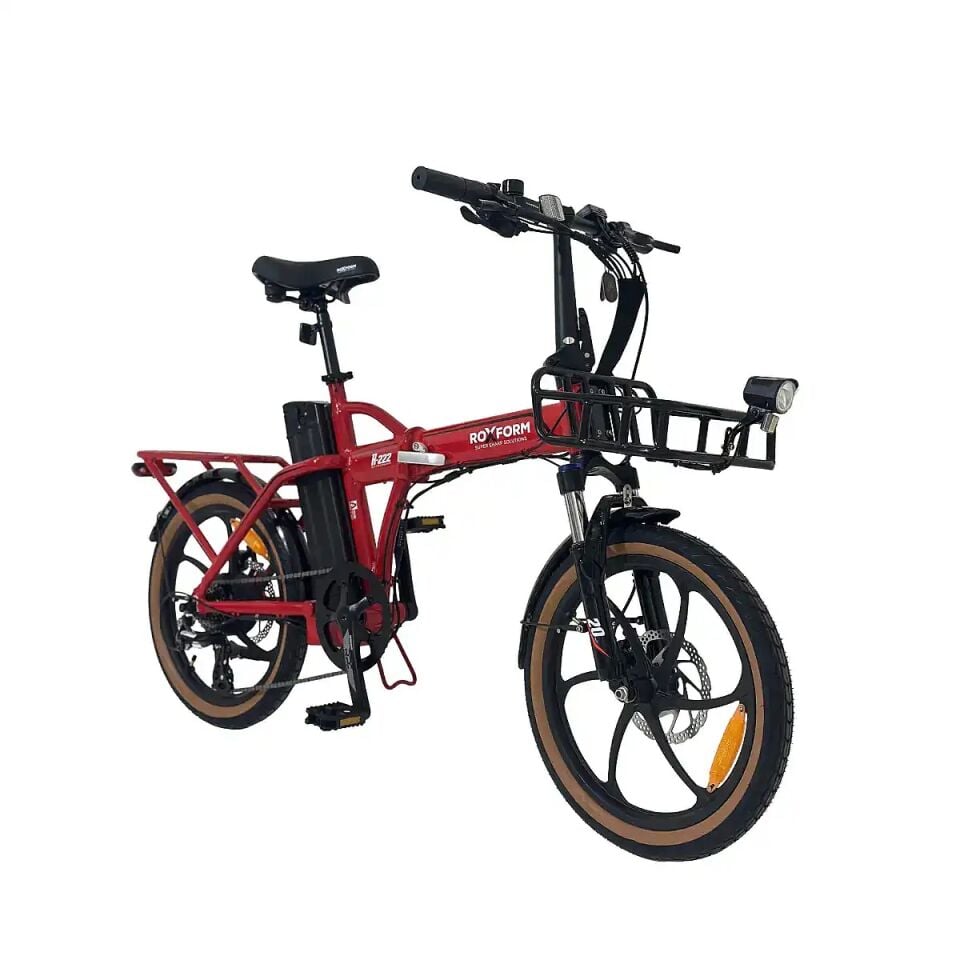 Roxform R-222 Elektrikli Katlanabilir Bisiklet 20AH Shimano Altus Hidrolik Fren Alüminyum Kadro 1000 WATT Nar Çiçeği