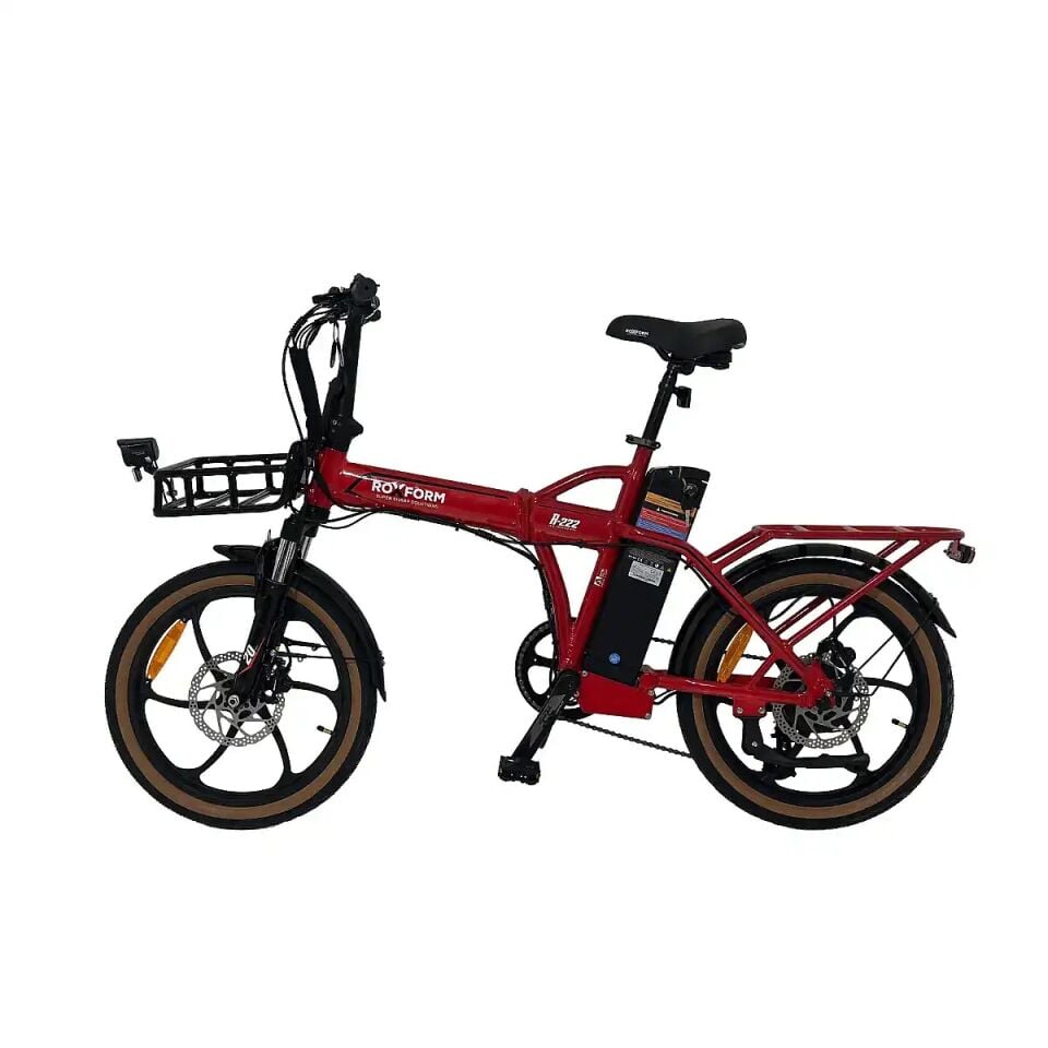 Roxform R-222 Elektrikli Katlanabilir Bisiklet 20AH Shimano Altus Hidrolik Fren Alüminyum Kadro 1000 WATT Nar Çiçeği