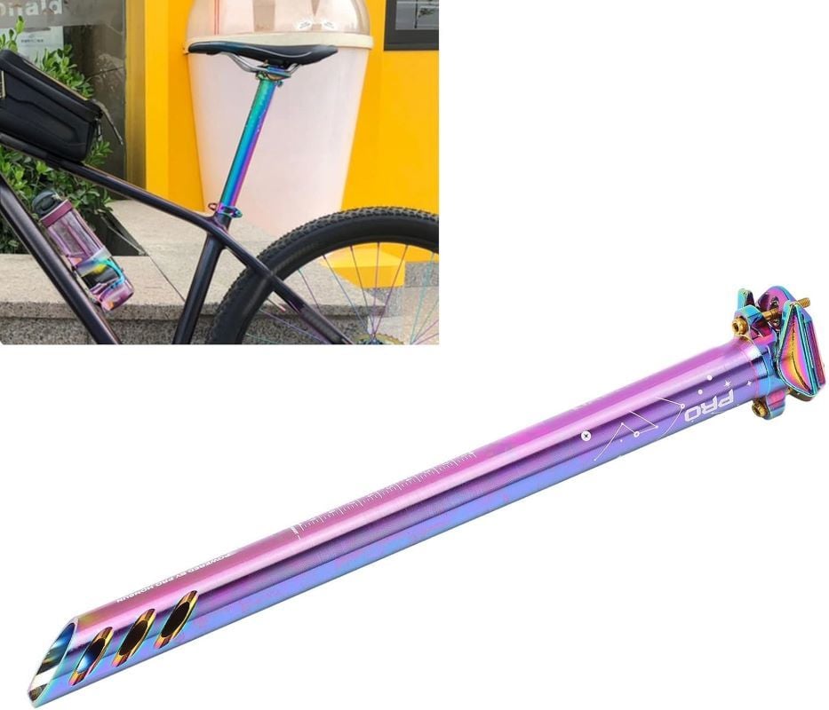 27.2mm x 750mm Aleminyum renkli sele borusu RAİNBOW