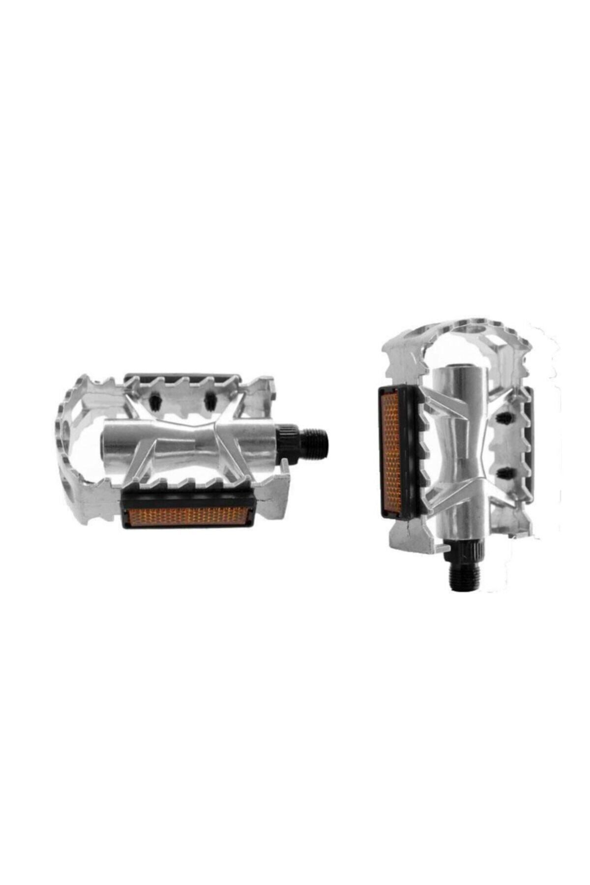 Mtb Bisiklet Aluminyum Pedal Bilyalı Krom [takım]