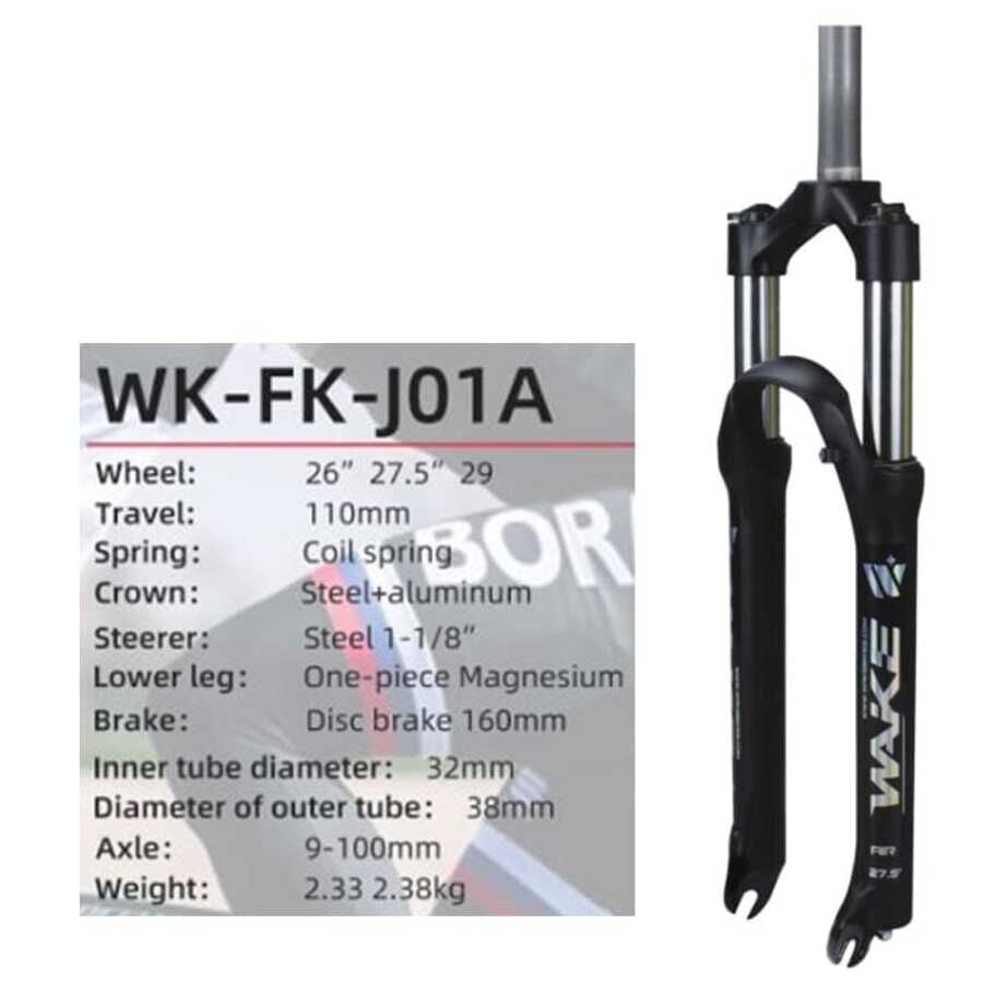 WAKE 26 KİLİTLİ MAŞA SİYAH OVERSİZE 110MM DİSKLİ