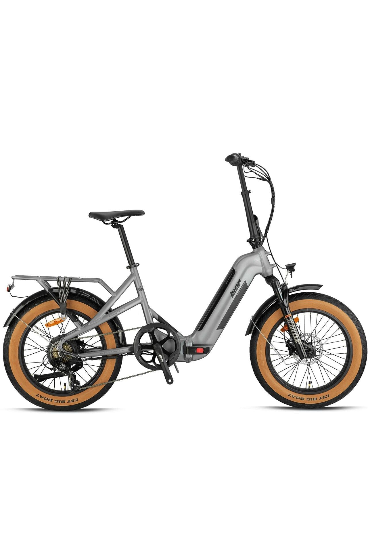 Loop Coaster E-Fold 20'' Elektrikli Katlanır Bisiklet MAT GRİ SİYAH