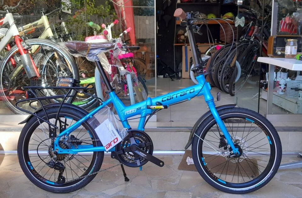 Carraro Flexi 121 Hd 21 Vites Hidrolik Disk Fren Full Shimano Katlanır Bisiklet Petrol Mavi