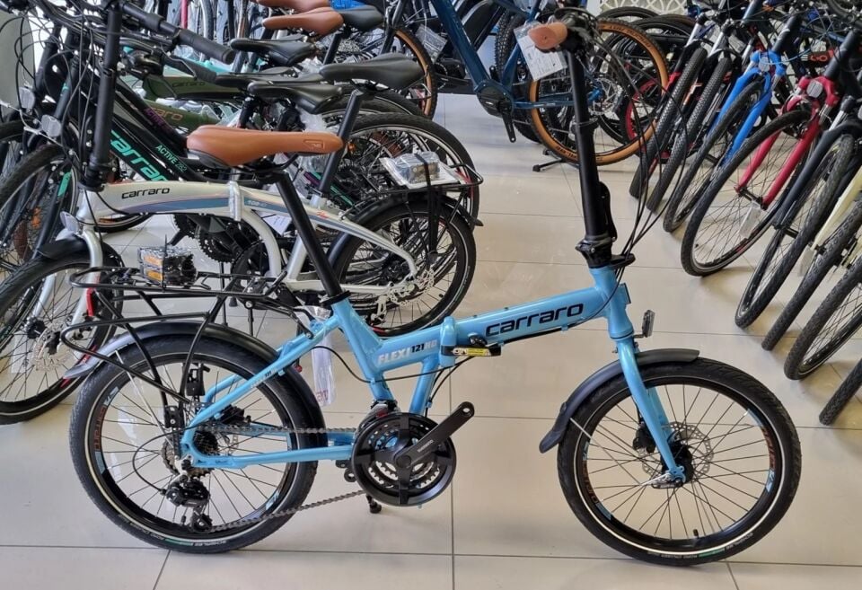 Carraro Flexi 121 Hd 21 Vites Hidrolik Disk Fren Full Shimano Katlanır Bisiklet Petrol Mavi
