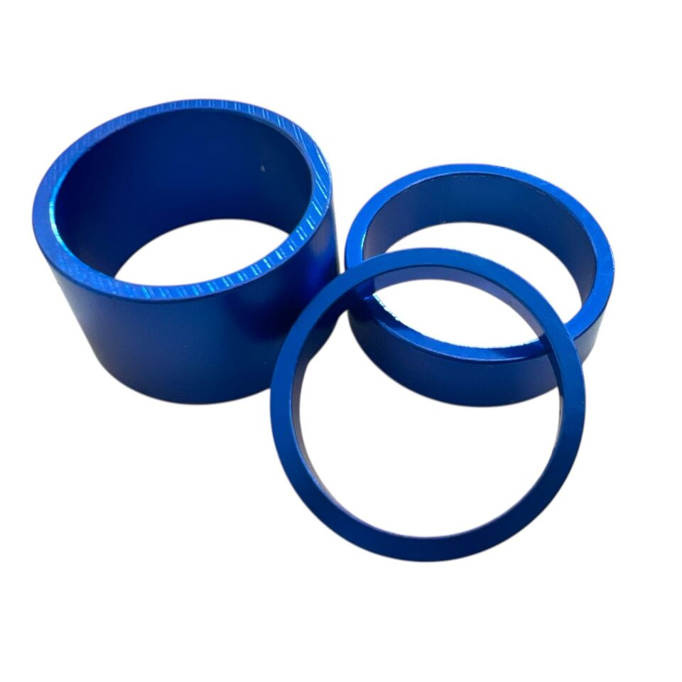 Asistan Drox SP100 Spacer Kit | Mavi, Kırmızı, Sarı, Mor ve Rainbow | Alüminyum Gidon Spacer Seti (3 Parça)