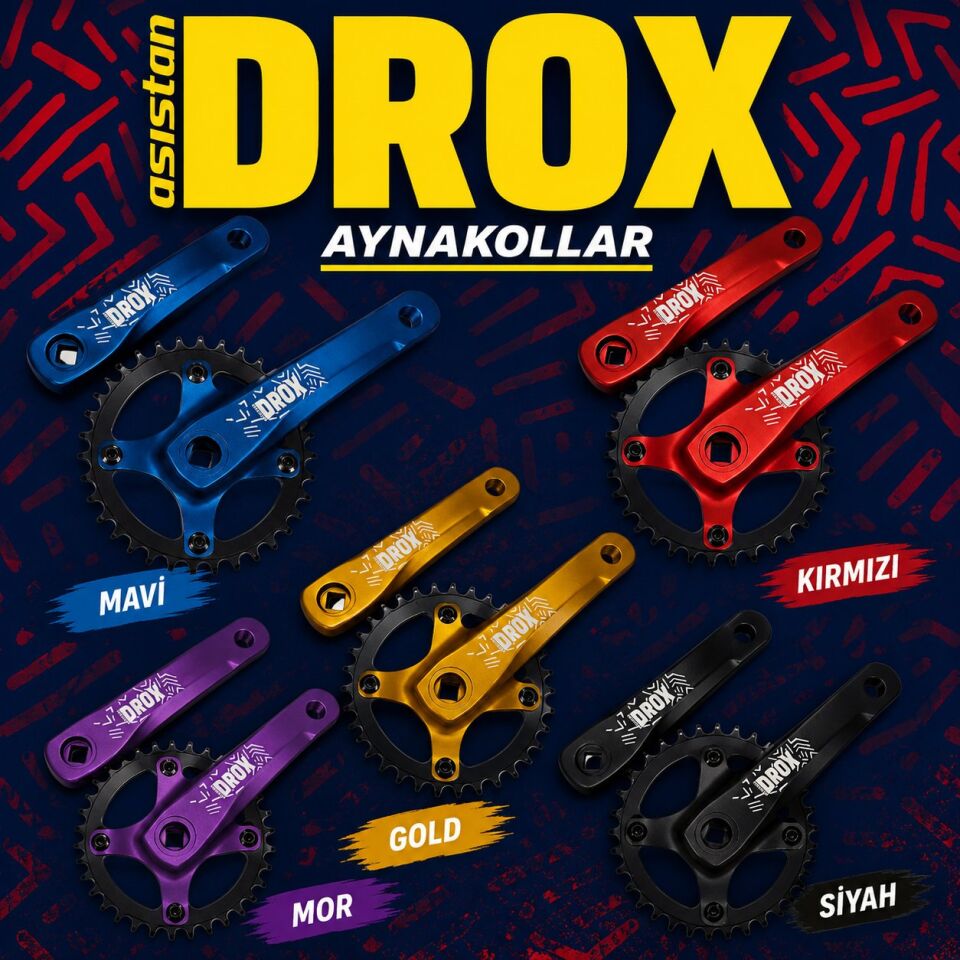Asistan Drox SR-11 Aynakol | Mavi, Kırmızı, Mor, Gold, Siyah ve Rainbow | Alüminyum Tekli Aynakol 34T