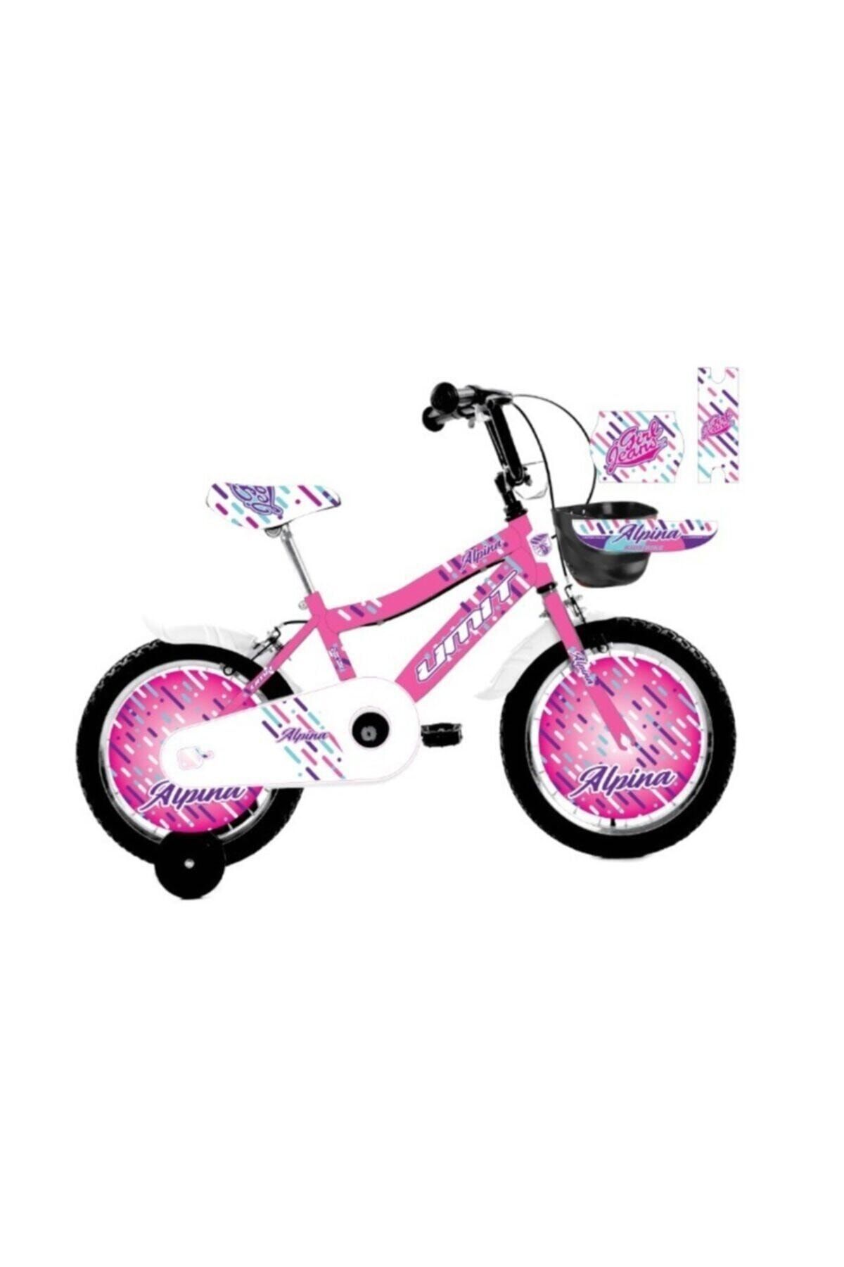 New Ümit 1647 Pembe-siyah 16 Jant Alpina Bmx V Fren 5-6-7 Yaş Arasi Çocuk Bisikleti