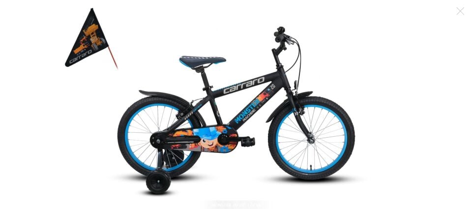 Carraro Monster 20 Jant Çocuk Bisikleti 31cm Mat Siyah-Gri-Mavi