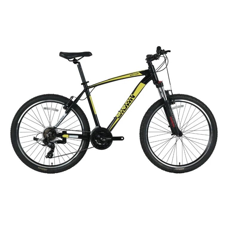Bisan Mtx 7100 - 29 Jant Dağ Bisikleti 17'' 43cm (L) Kadro -Mat Siyah Sarı