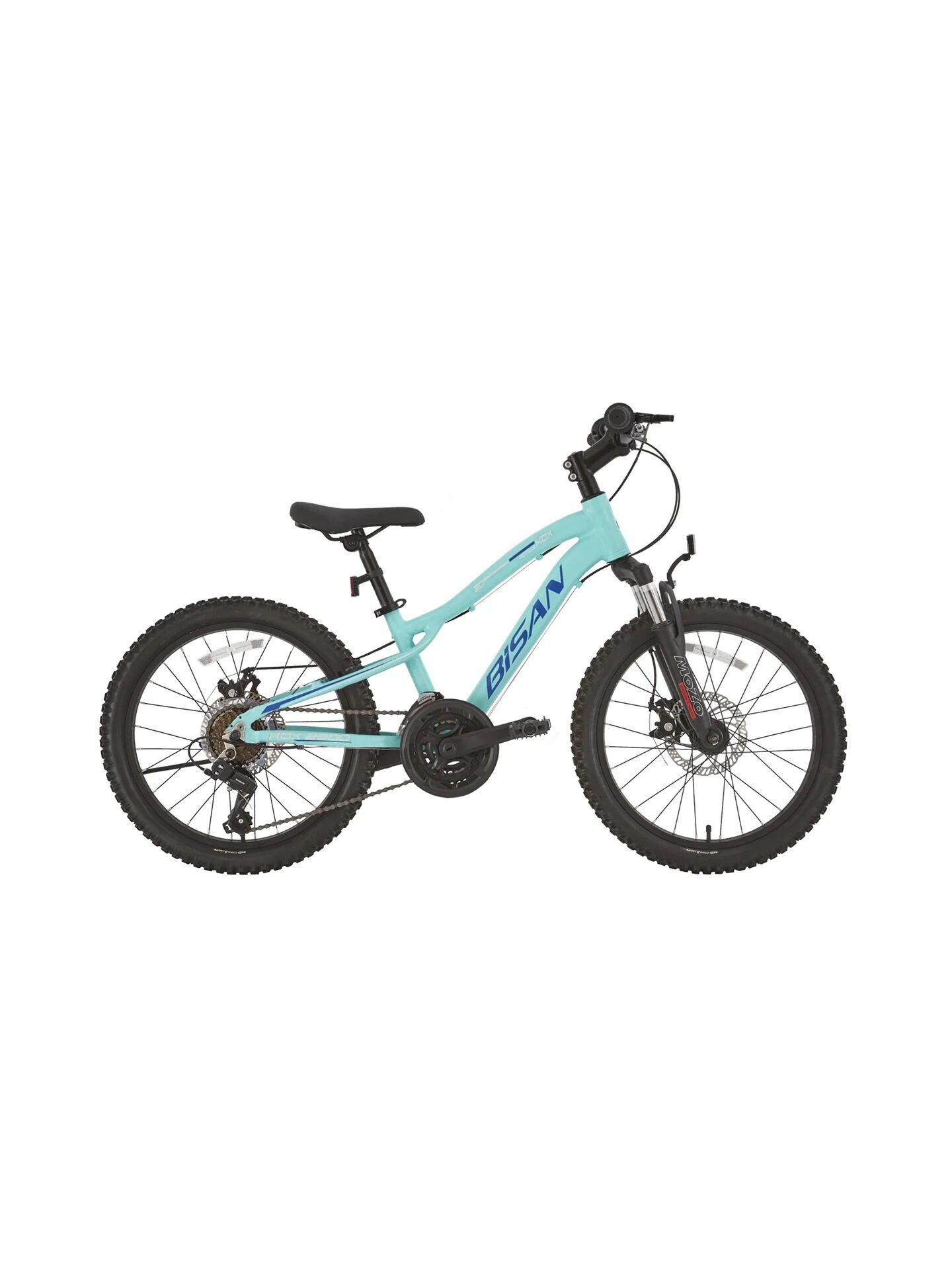 Bisan Kdx 2500 D - 20 Jant 11'' 28 Cm Kadro 21 Vites Çocuk Bisikleti - Turkuaz Mavi Beyaz
