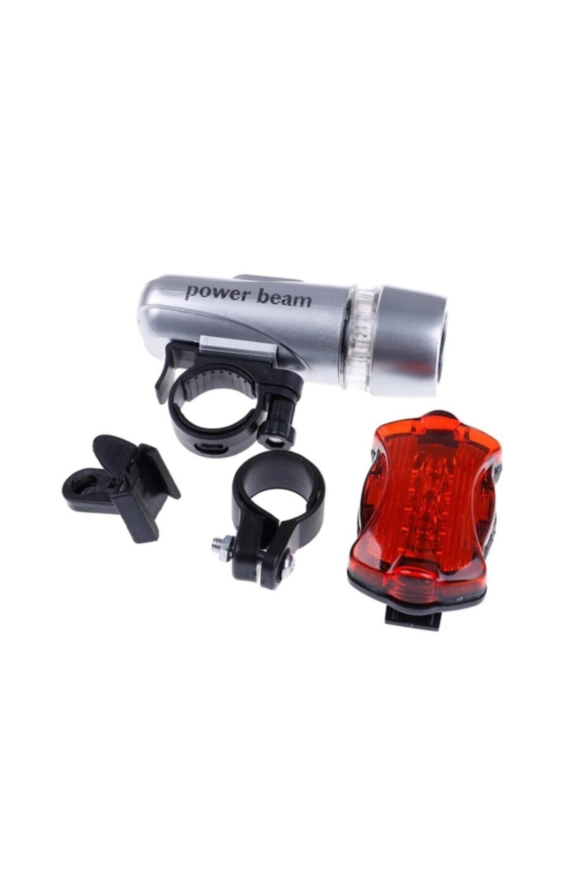 Bisiklet Ön Ve Arka Lamba Seti Multi Fonksiyonlu - Gri