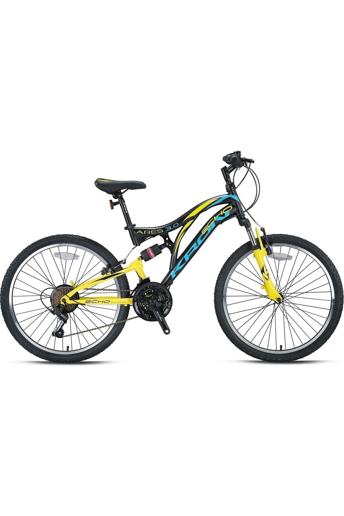Ares 3.0 - 26 Jant Mtb - 16.5 Kadro - 21 Vites - Çift Amasitör - V.b. (PAPUÇ FREN) - Mat Siyah