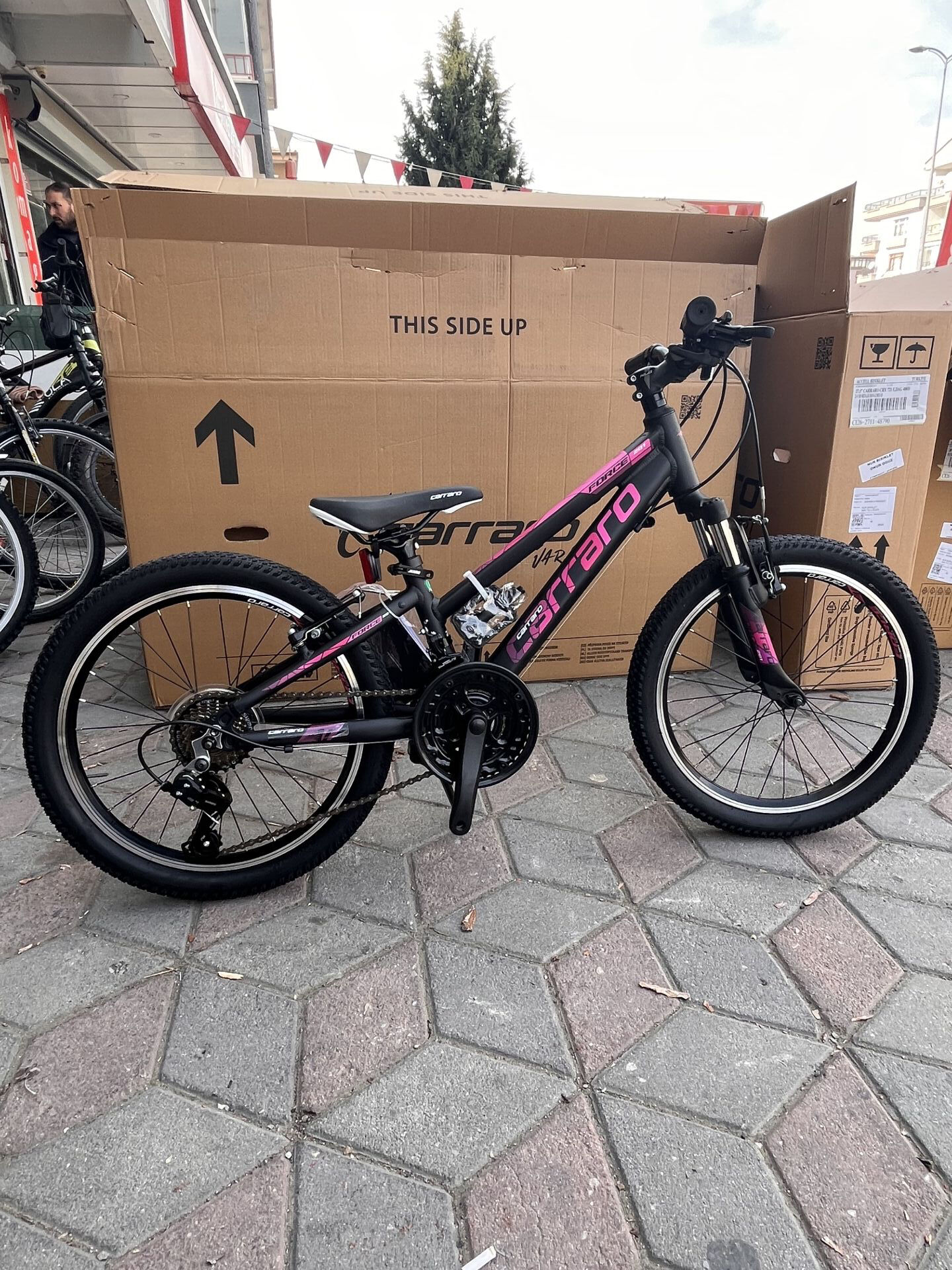 CARRARO FORCE 201 20 JANT KIZ ÇOCUK BİSİKLETİ 250H 21-V VB MAT MÜRDÜM-PEMBE