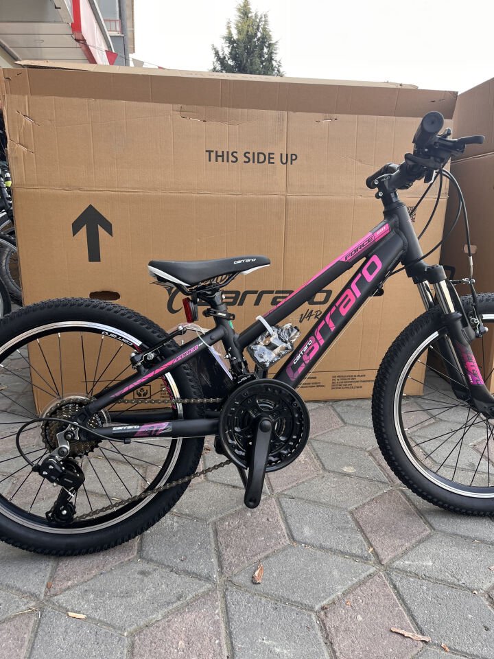 CARRARO FORCE 201 20 JANT KIZ ÇOCUK BİSİKLETİ 250H 21-V VB MAT MÜRDÜM-PEMBE