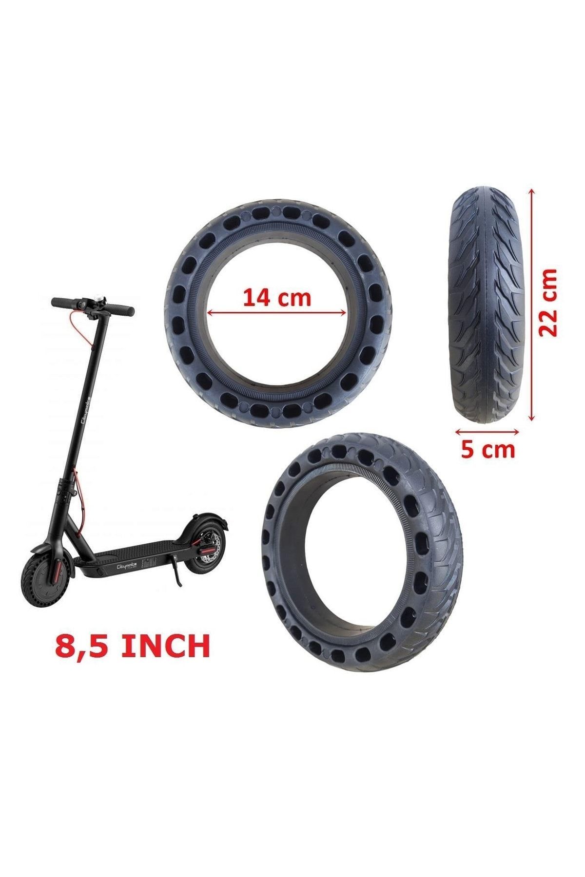Nitro E-bike Elektrikli Scooter Dolgu Dış Lastik 8.1 2x2