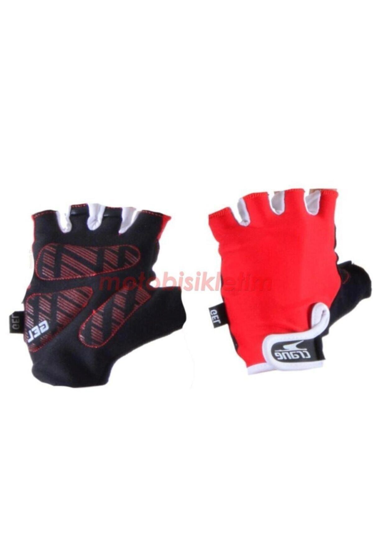 R-34 Jelli Pad Kısa Parmak Kesik Eldiven [kırmızı] M Beden