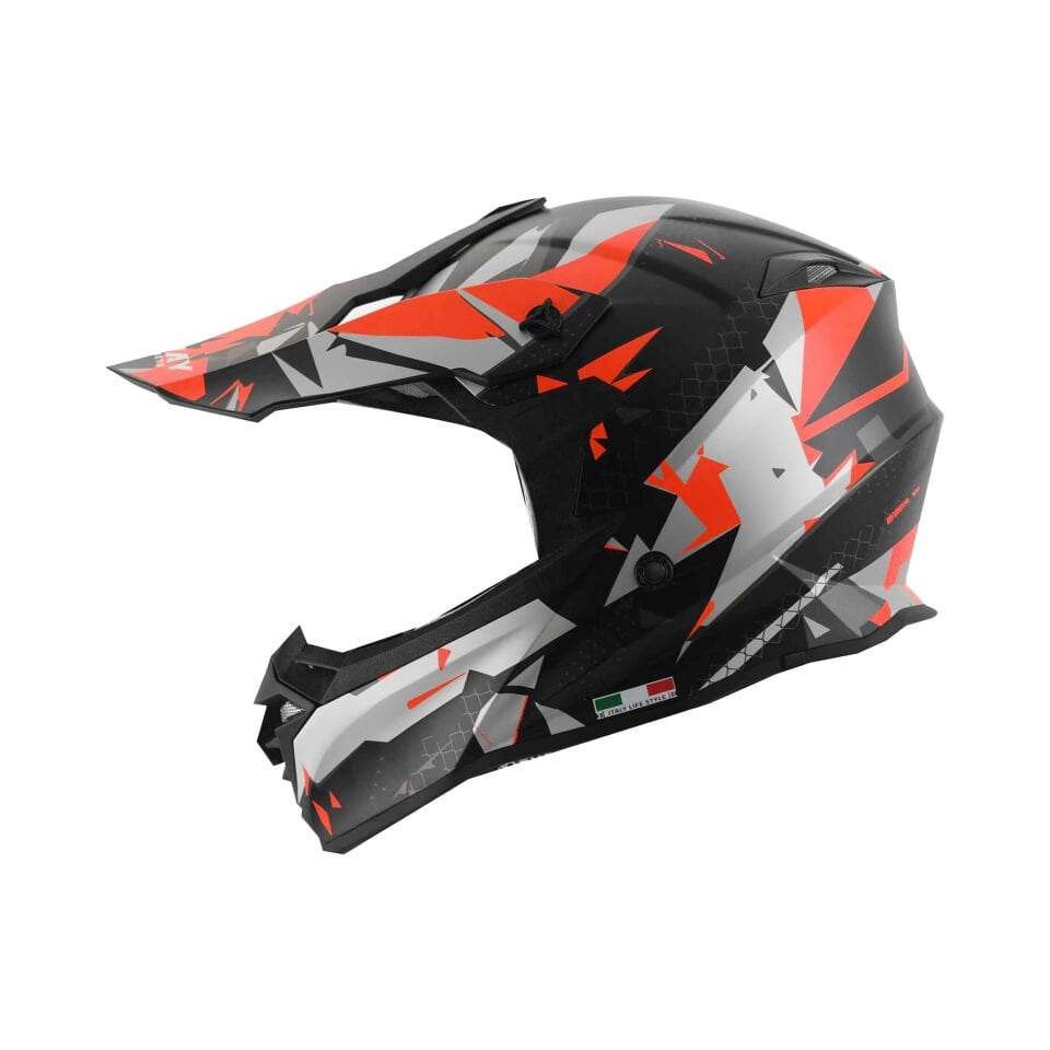 SWAY SW 617 CHAOS Red Gri Cross Kask  L Beden