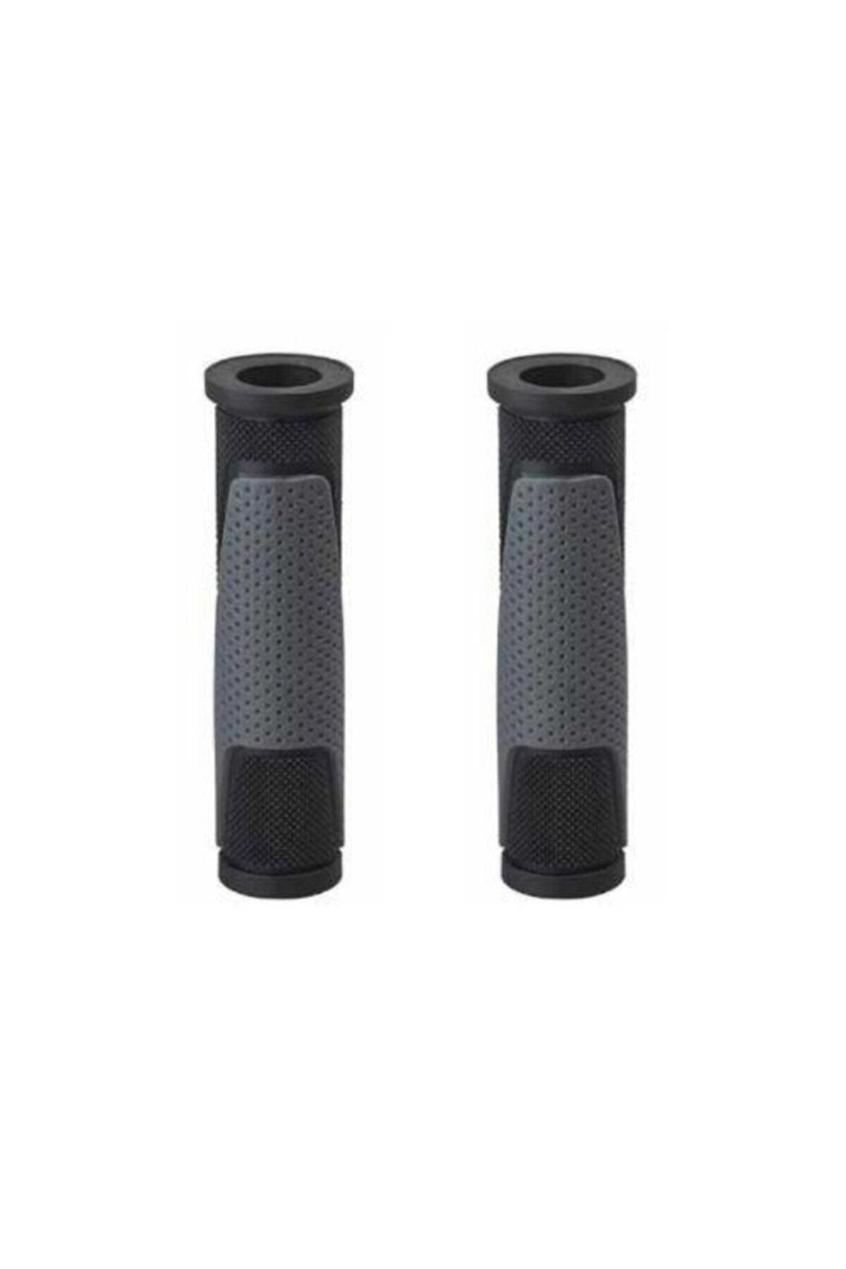 Mtb Bisiklet Elcik Soft Silikon Çift Renkli Siyah / Gri [takım]