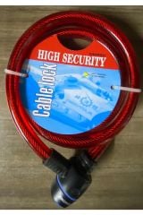 Zhongli Cable Lock 15x1500 Mm Bisiklet Ve Motor Kilidi (kırmızı)