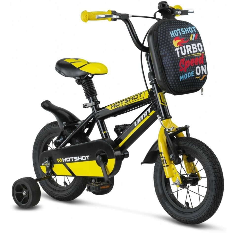 12 Jant Ümit 1210 HotShot Erkek Çocuk Bisikleti Siyah - Sarı