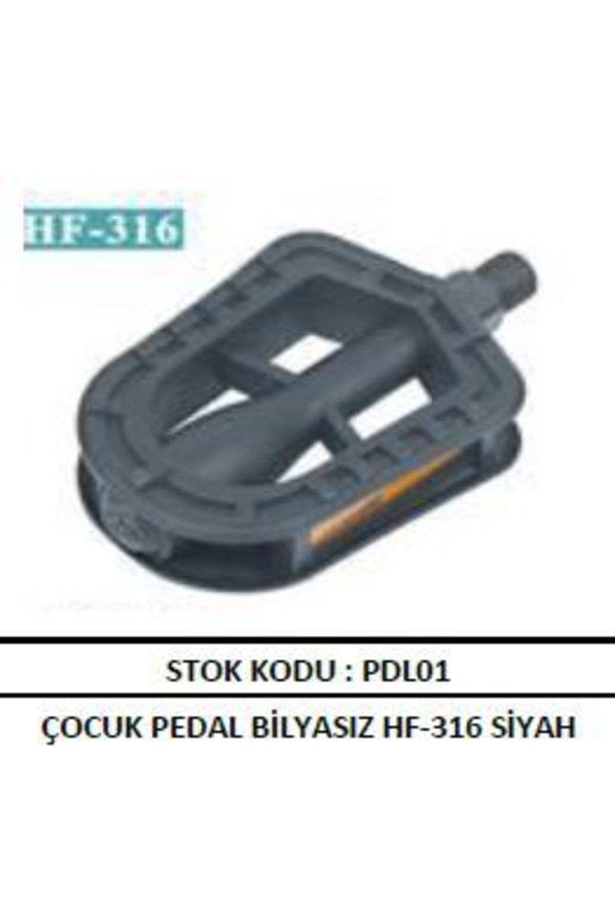 Siyah Bisiklet Çocuk Pedal Bilyasız Hf-316