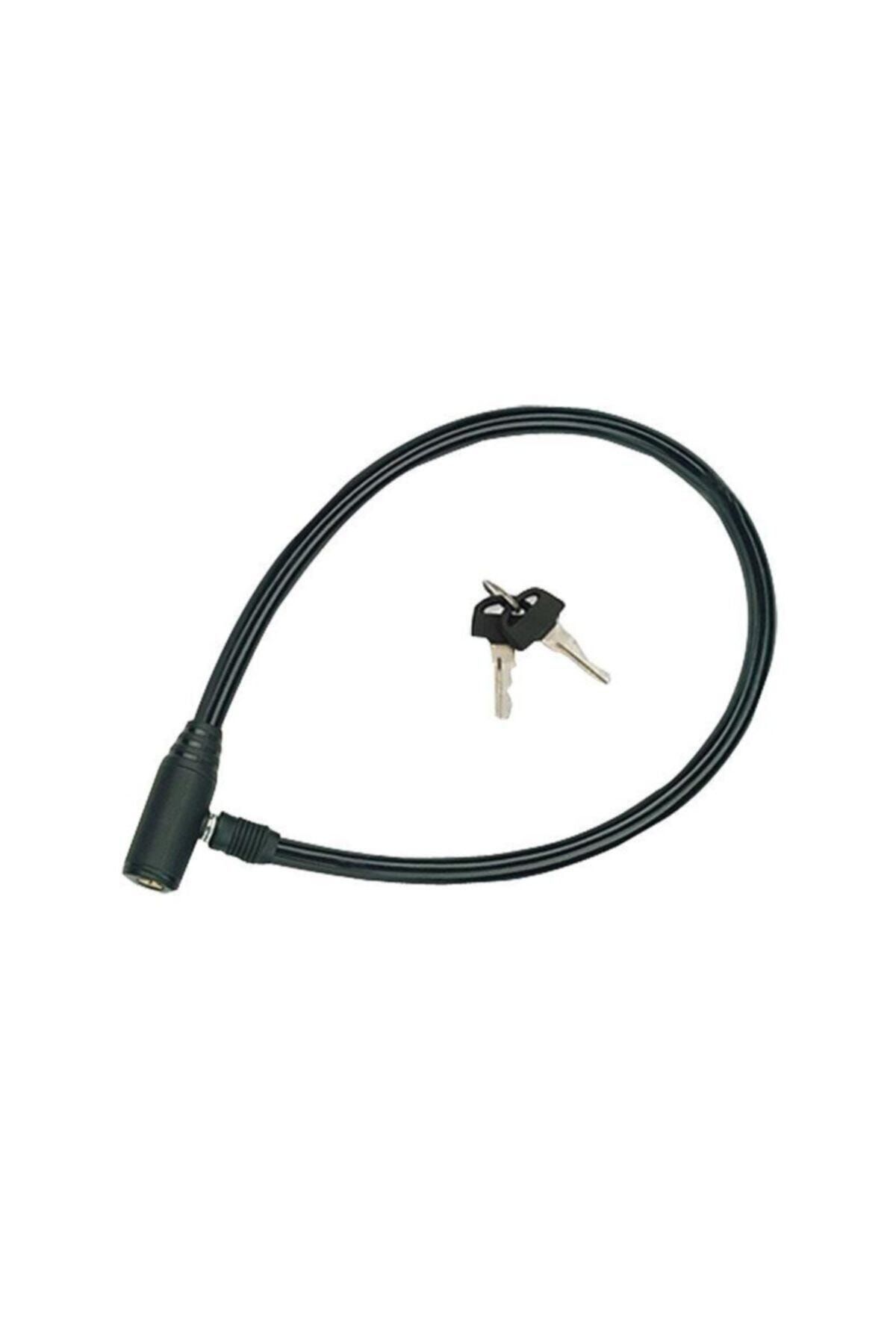 Bisiklet Kilidi - Anahtarlı Çelik Halatlı Kilit 12x80 Kilit